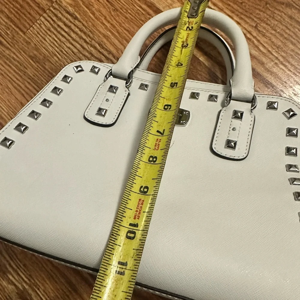 Michael Kors Leather Mini Studded Sandrine Satchel